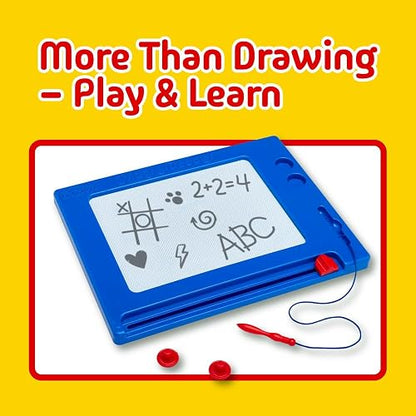 Cra-Z-Art Retro Magna Doodle - Tabla de dibujo magnética para niños de 3 años en adelante, azul/blanco