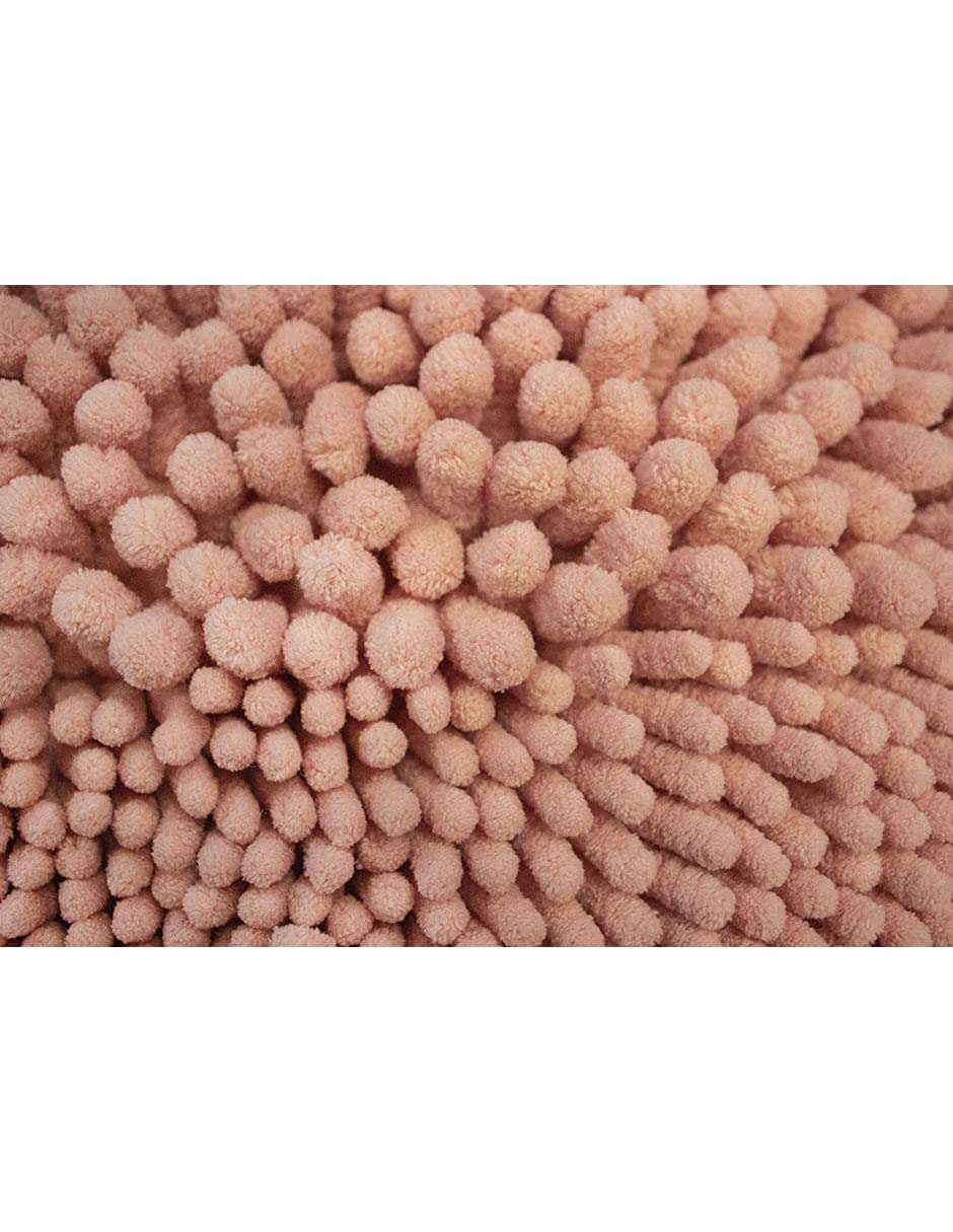 DIB Carpet & Home TAPETE DE BAÑO Chenille Bath Math Rosa 40X60 CM