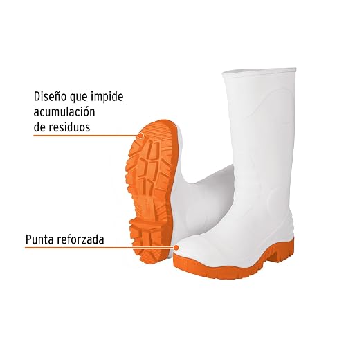 Truper BOT-28S, Botas sanitarias antiderrapantes, #28, Paquete con 1 par