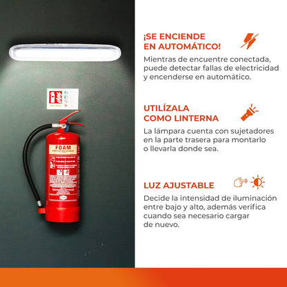 Tecnolite - Lámpara LED de Emergencia Portátil, Recargable, Luz de Día 6500 K, 0.8 Watts de Potencia