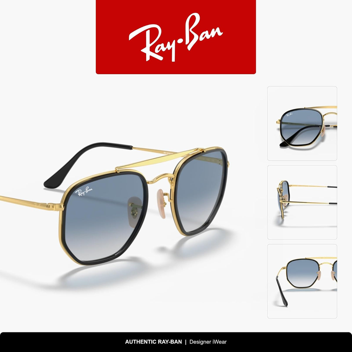 Ray-Ban RB3648m The Marshal Ii Hexagonal Sunglasses