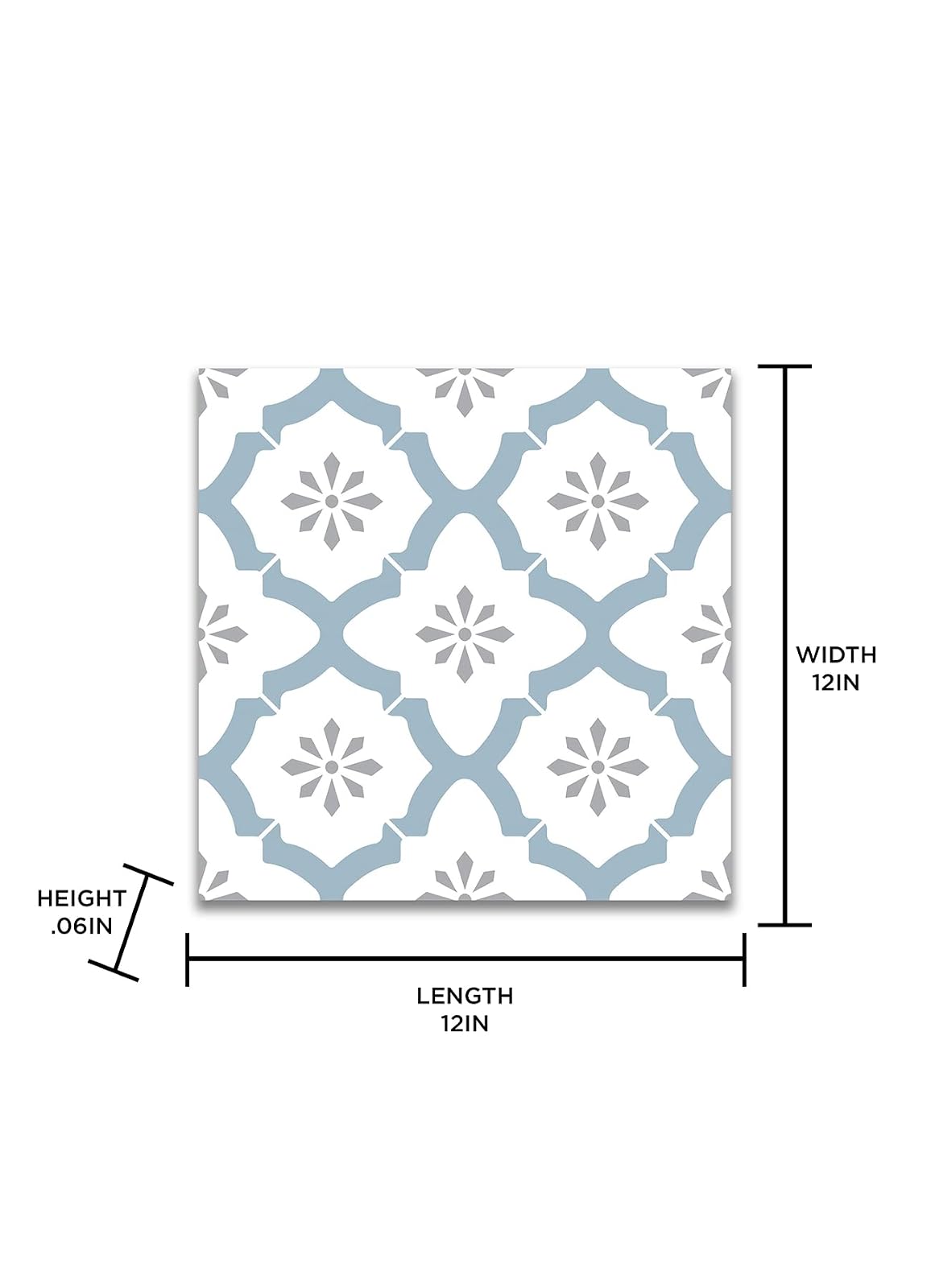 FloorPops FP2943 Alfama - Azulejos de piso para despegar y pegar, multicolor, azul