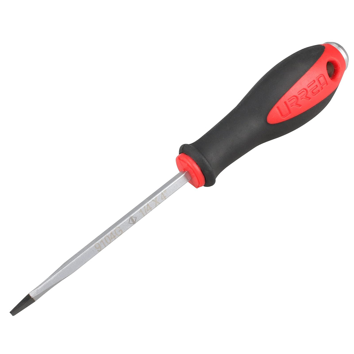 Urrea 9104G Destornillador con mango de golpe, punta plana 1/4" x 4"
