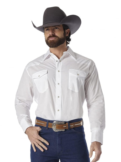Wrangler Camisa Manga Larga de Algodón para Hombre