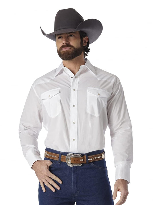 Wrangler Camisa Manga Larga de Algodón para Hombre