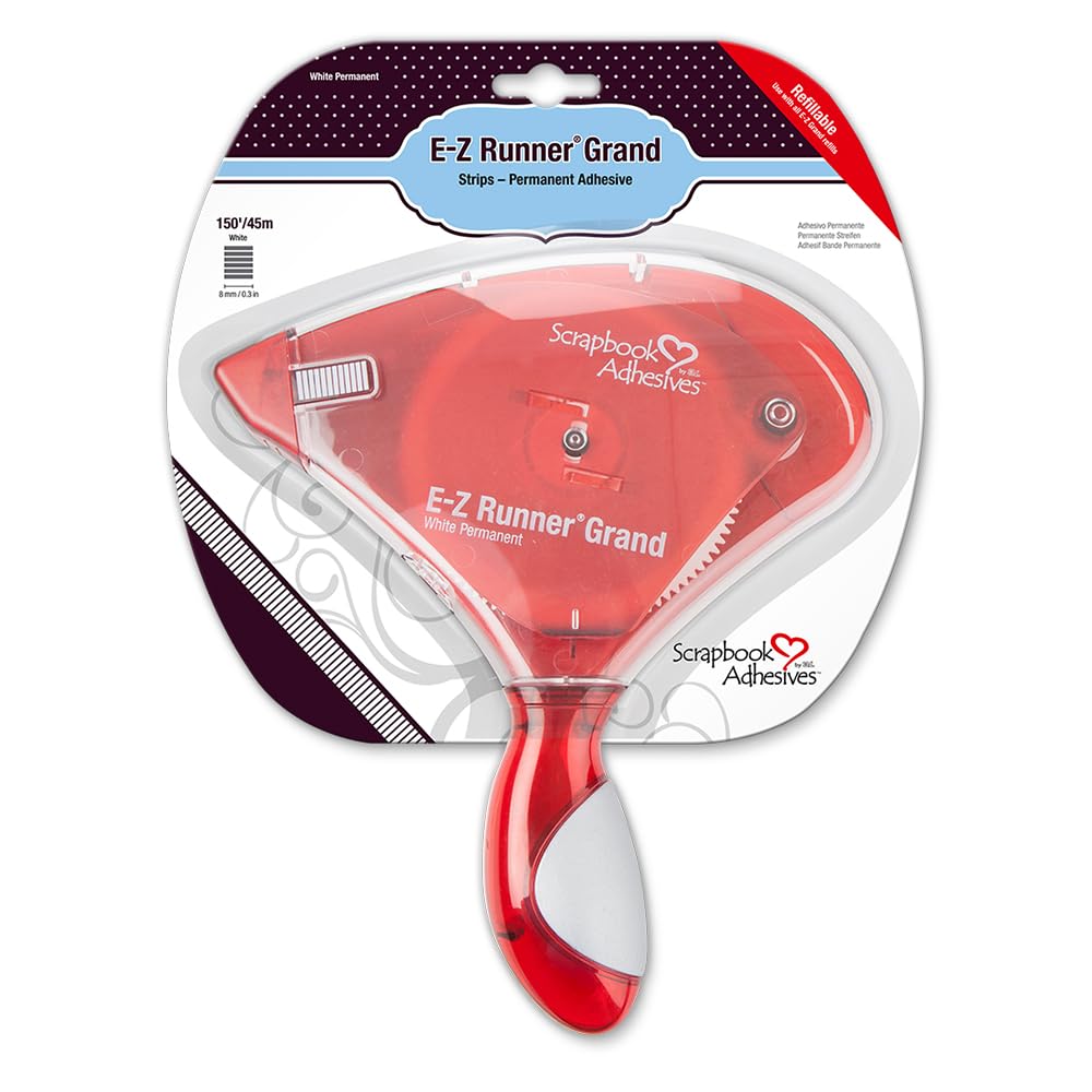 3L 01250-6 - Dispensador de calcomanía de doble cara E-Z Runner Grand de doble cara, reciclable, 150 pies, rojo, 150 pies