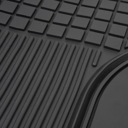 Motor Trend MT-150-GR - Alfombrilla de Goma Semi Personalizada para Todo Tipo de Clima, Color Gris, Negro, 2 Front