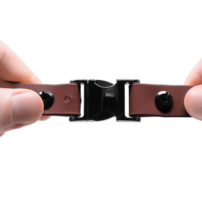 Educator - Collar de Perro elástico a presión rápida, biothano, Impermeable, Resistente al Olor, Cierre fácil de conectar y desconectar y Anillo en D con Lazo elástico cómodo, Ajustable para Ajuste