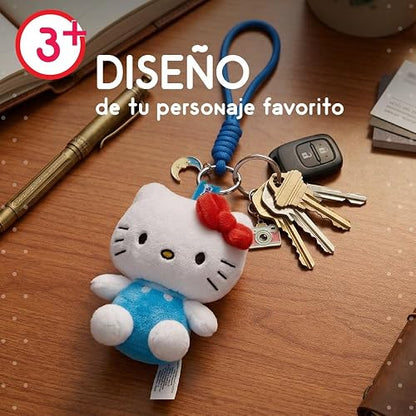 Ruz Llavero Peluche Hello Kitty 10 cm Suave con Aro Metálico | Accesorio para Mochila Bolsa o Llaves | Diseño Ligero y Resistente Ideal para Uso Diario o Regalo | Multicolor