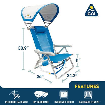 GCI Outdoor Waterside Sunshade Mochila para Playa con toldo