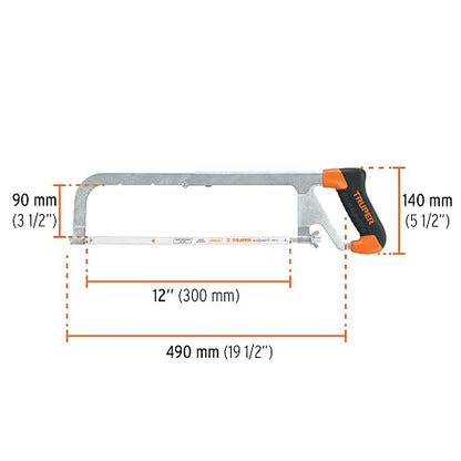 Truper APT-12, Arco 12" profesional ajustable de solera para segueta