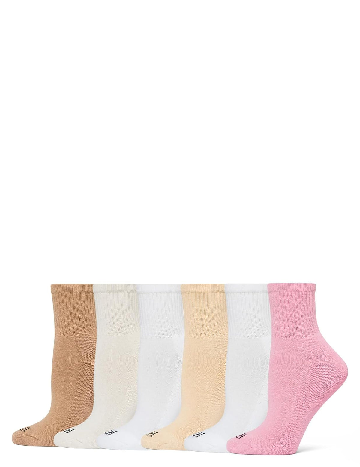 HUE Calcetines Mini Crew Paquete de 6 Mujer - Talla única - Belleza