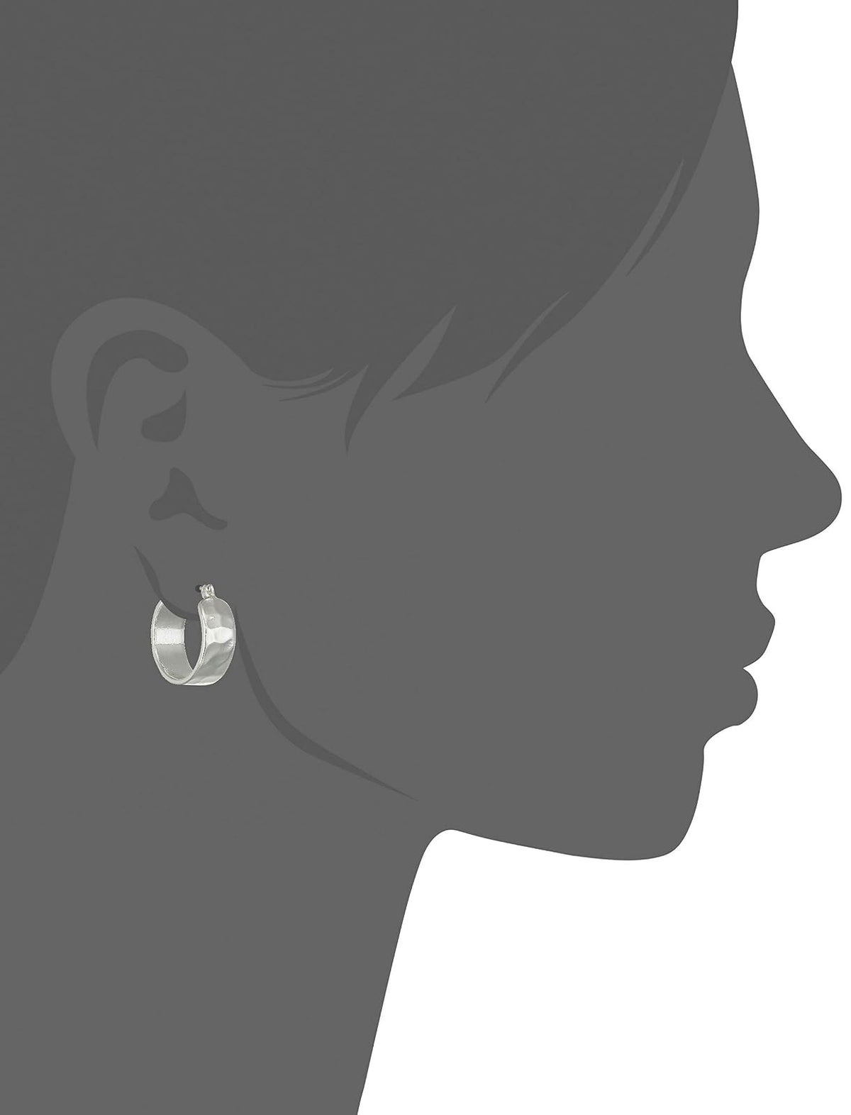 Nine West - arete de aro pequeños de plata para mujer