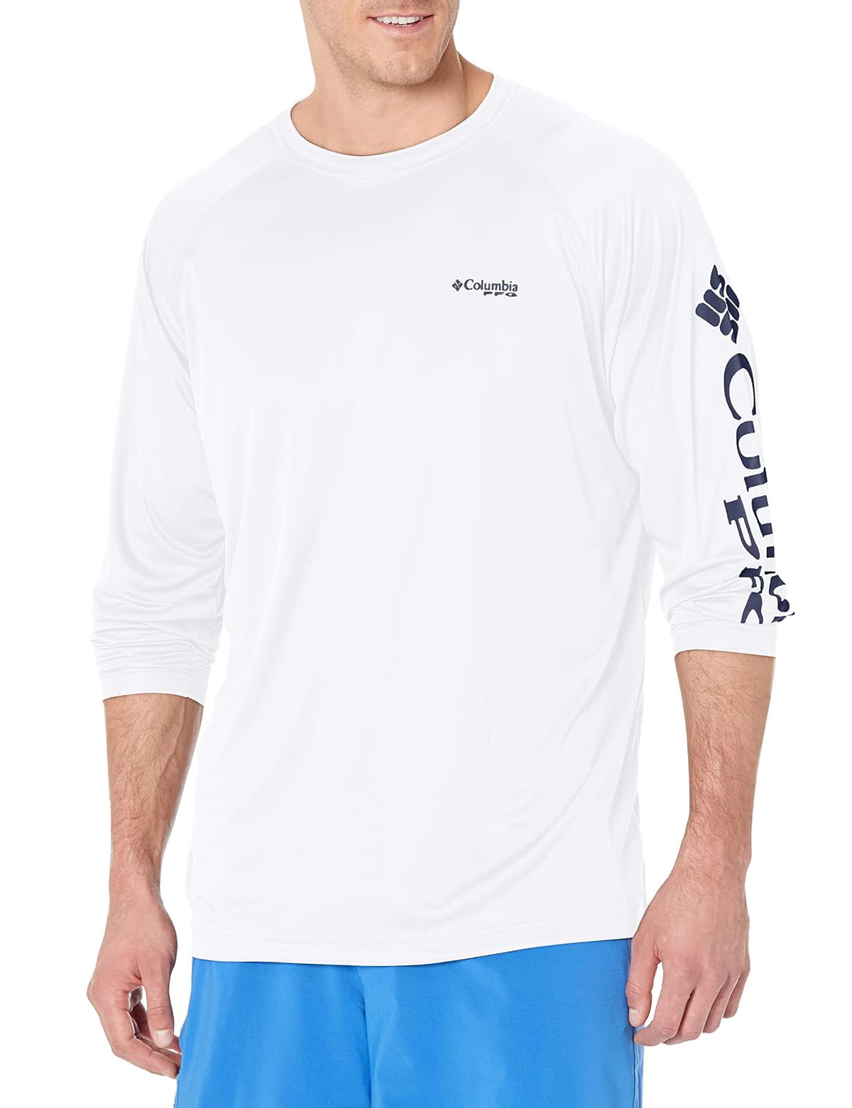 Columbia PFG Terminal Tackle Camisa Manga Larga Hombre - XS - White, Nightshade Logo