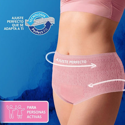 TENA Pants Mujer Talla G, Ropa interior desechable, 14 piezas