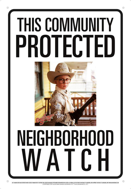 Aquarius Community Watch a Christmas Story Ralphie Tin Sign 8 x 11,5