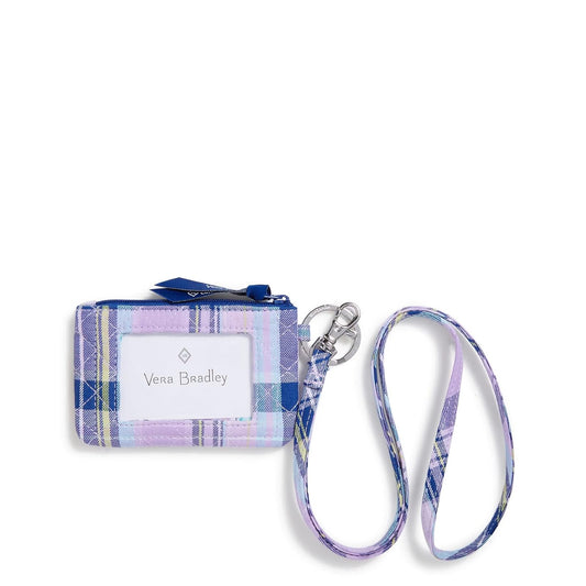 Vera Bradley - Funda de algodón con cierre y cordón para mujer, Amatista Plaid - Algodón reciclado, Talla unica