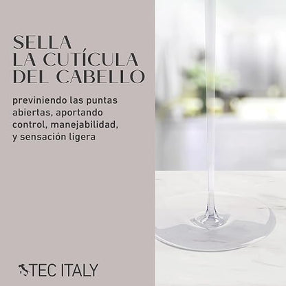 TEC ITALY Silk System Shine Sérum Control Frizz Protección Calor 60 ml | Suaviza, controla frizz y protege del calor. Con aceite de jojoba. Acabado sedoso, brillante y manejable.