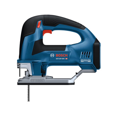 BOSCH GST18V-60CN Sierra de calar con mango superior conectada sin escobillas de 18 V, 3.800 SPM, luz LED, cambio de hoja sin herramientas (herramienta desnuda)