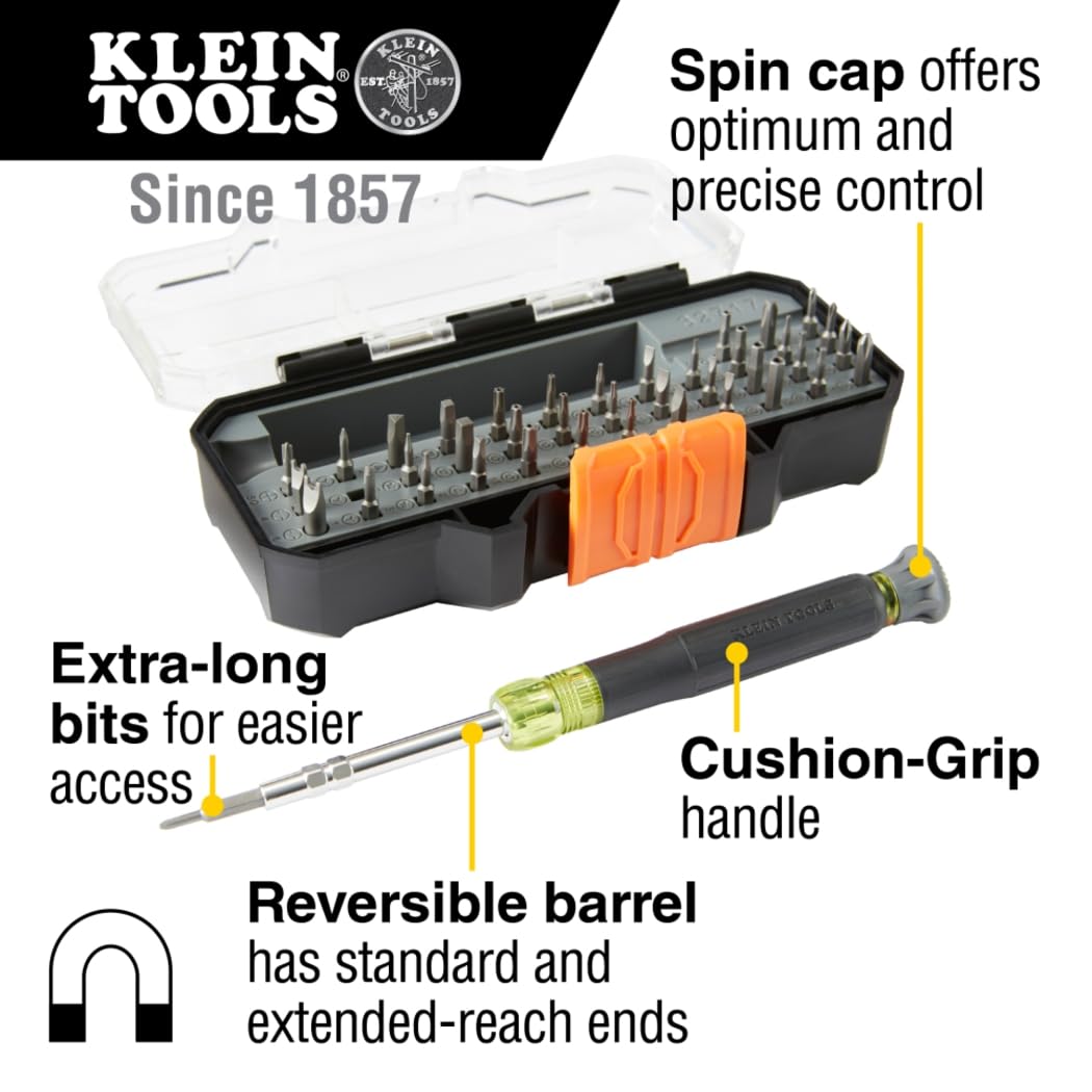 KLEIN TOOLS 32717 | Juego De Destornilladores | 39 Puntas |Precisión 2 En 1