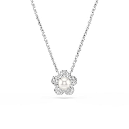 Juego de collar y arete de Swarovski x Ariana Grande, acabado rodio, colección oficial de joyas Ariana Grande