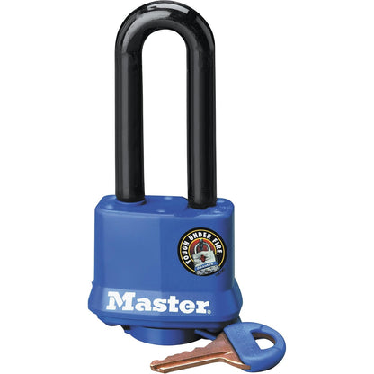 Master Lock 315 Candado Cubierto para Exteriores con Llave - 2" Shackle - Azul marino
