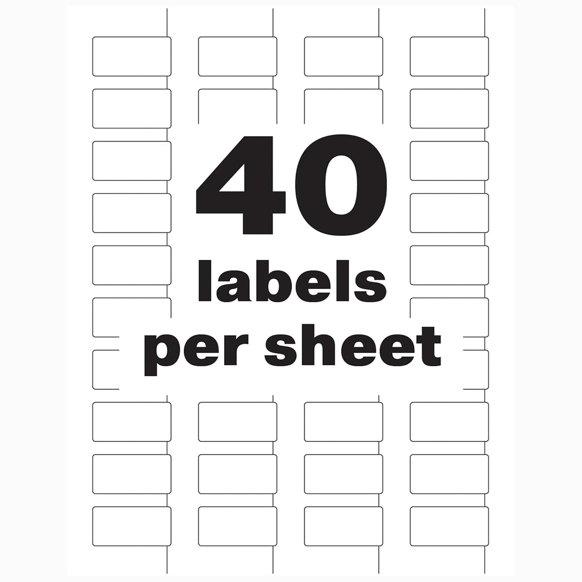 AVERY White Asset Tag Labels, 3/4 Pulgadas x 1-1/2 Pulgadas, Etiquetas imprimibles con láser a Prueba de manipulaciones, 320 Etiquetas Impermeables (60528)