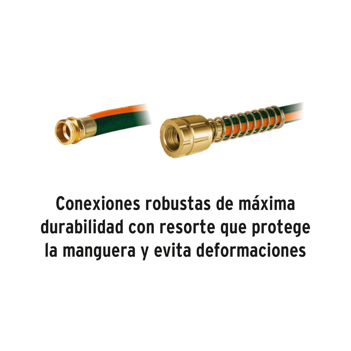 Truper MAN-25X1/2R, Manguera 1/2", reforzada 3 capas, conexiones de metal, 25 m