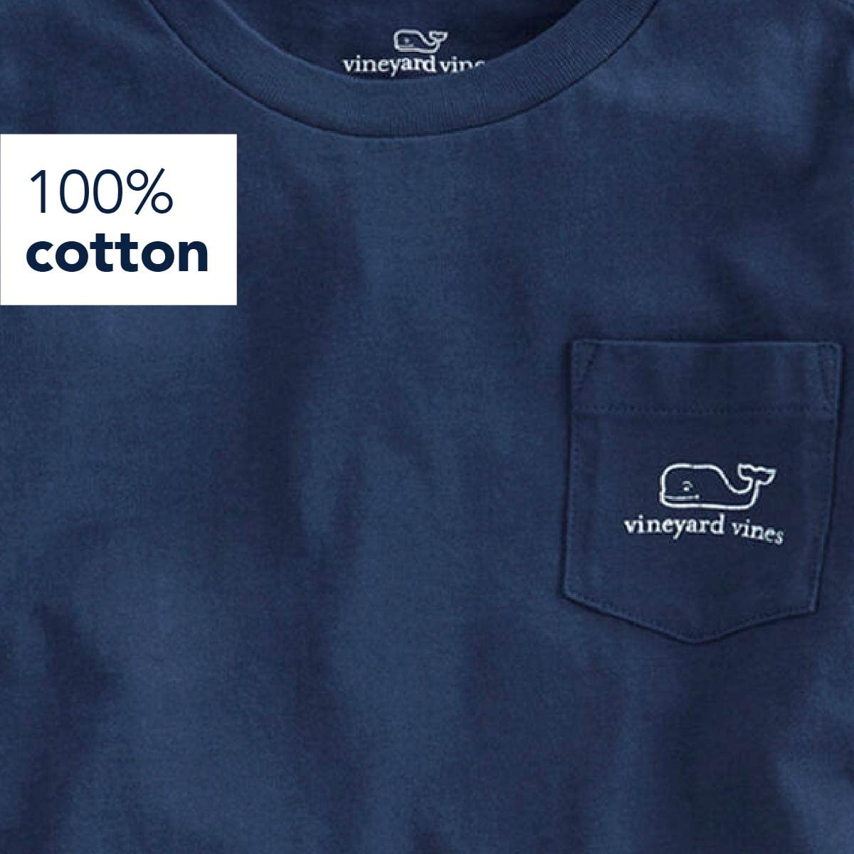 Vineyard Vines Playera de Manga Larga clásico con Bolsillo de Ballena CamisetaUnisex niño