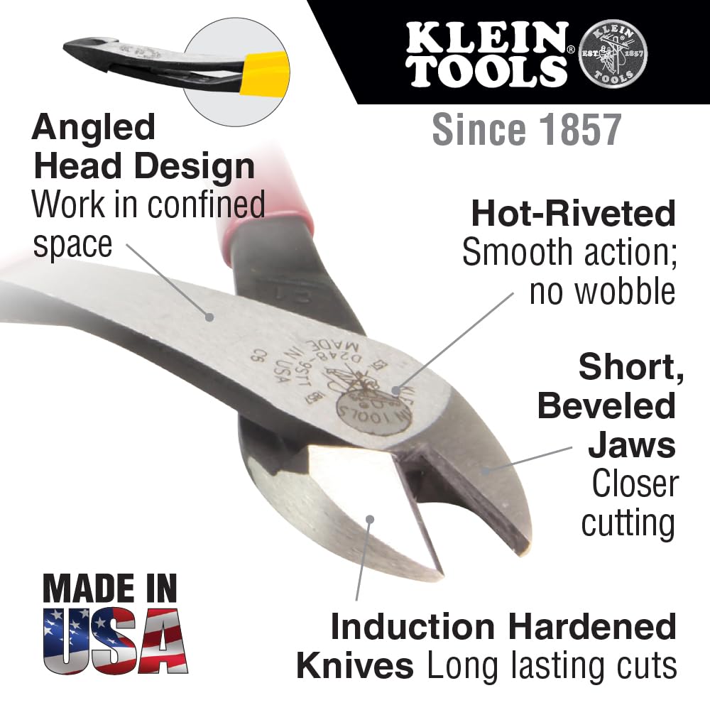 Klein Tools 80121 - Kit de alicates pelacables, fabricado en Estados Unidos, alicates de liniero y cortadores diagonales, 3 piezas