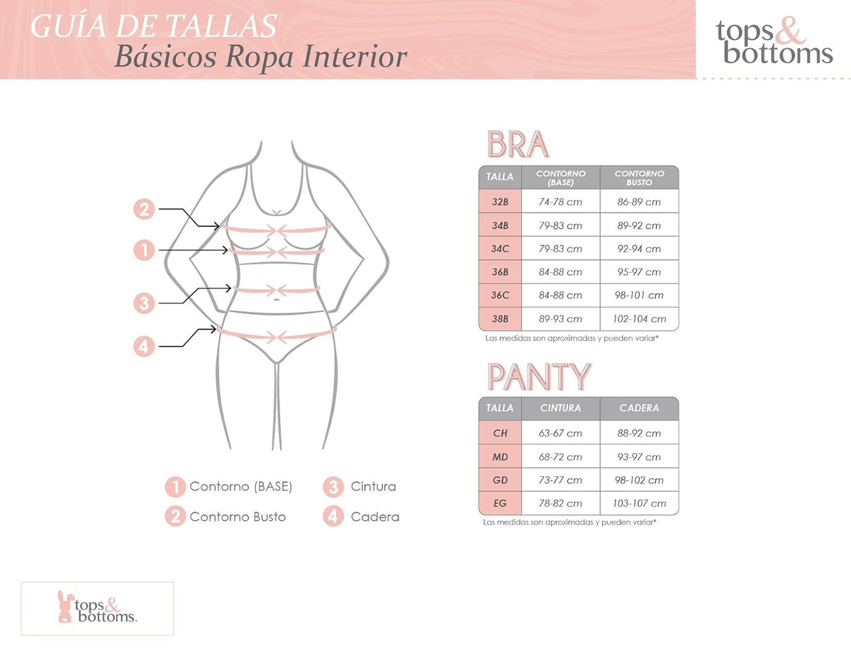 Tops & Bottoms Basico Sujetador Mujer