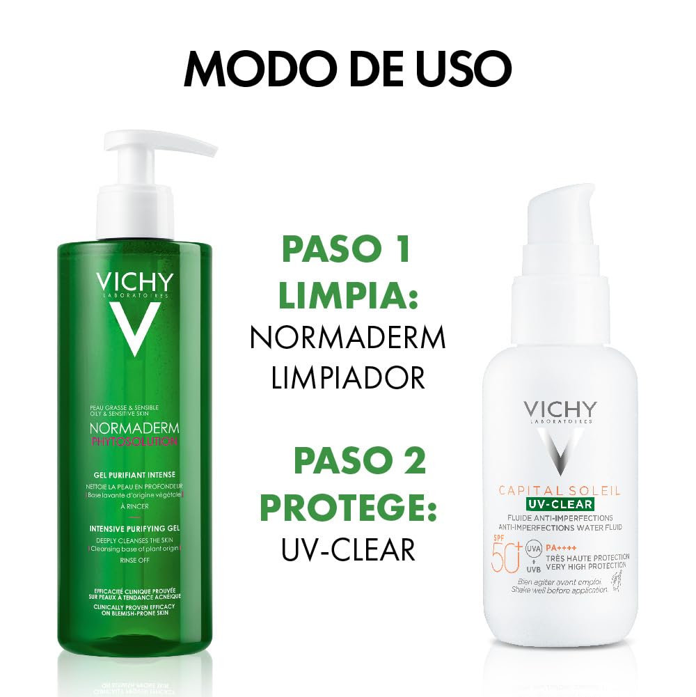 Kit Vichy Normaderm Piel Grasa con Ácido Salicílico Limpieza y Protección Solar