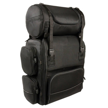 Milwaukee Leather SH680 - Bolsa de Viaje Grande de Tela Negra para Motocicleta, Talla única