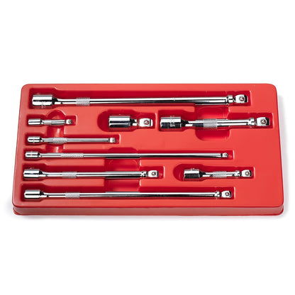 Neiko Juego de Barras de Extensión de Impacto Acero CrV - 1 - 4", 3 - 8", 1 - 2" Wobble Extension, 9 Pieces