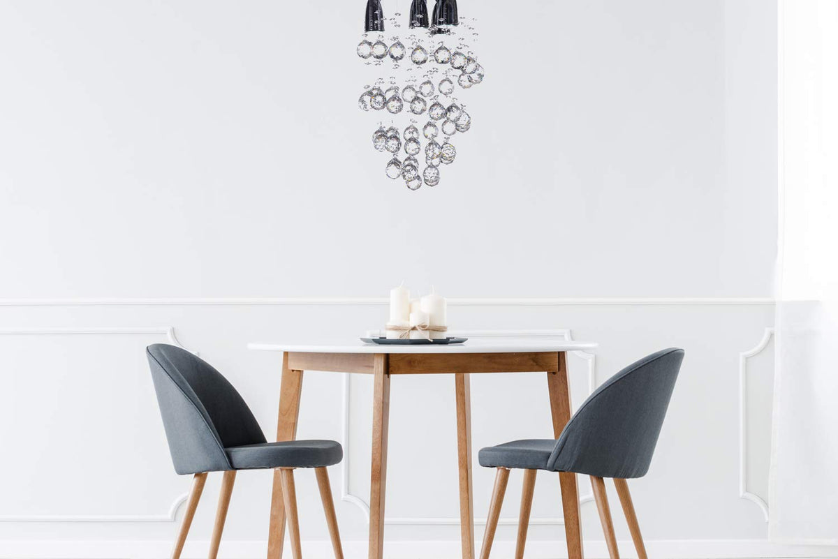 Gamalux Candil Colgante Williams Krystal Cascada de 4 Luces 00976/4, iluminación Perfecta y estética sofisticada con Cristal Cortado HQ para ambientes acogedores