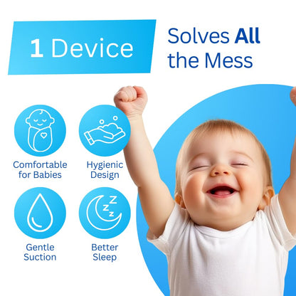 NeilMed Aspirador - Aspirador nasal funciona con pilas para bebés y niños