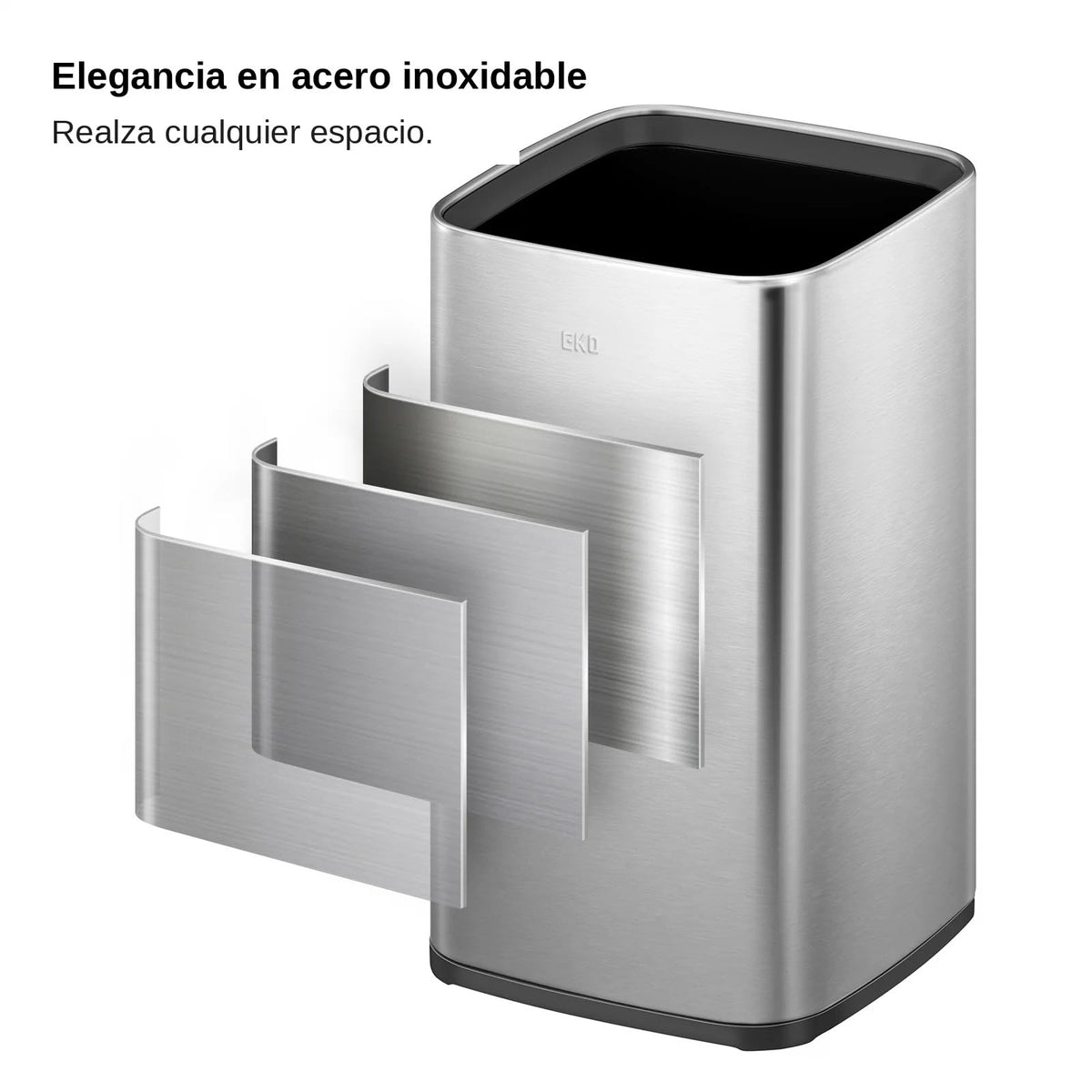 EKO Bote de Basura Abierto 10 L Baño | Apertura superior amplia
