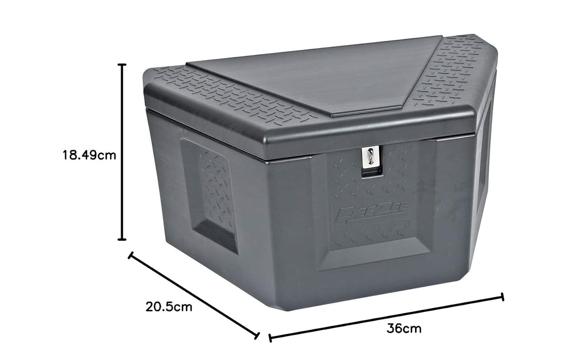 Dee Zee DZ91717P Caja de Remolque Triangular de Polietileno, Negro, 36 x 18.6 x 18 Pulgadas, 25 Libras