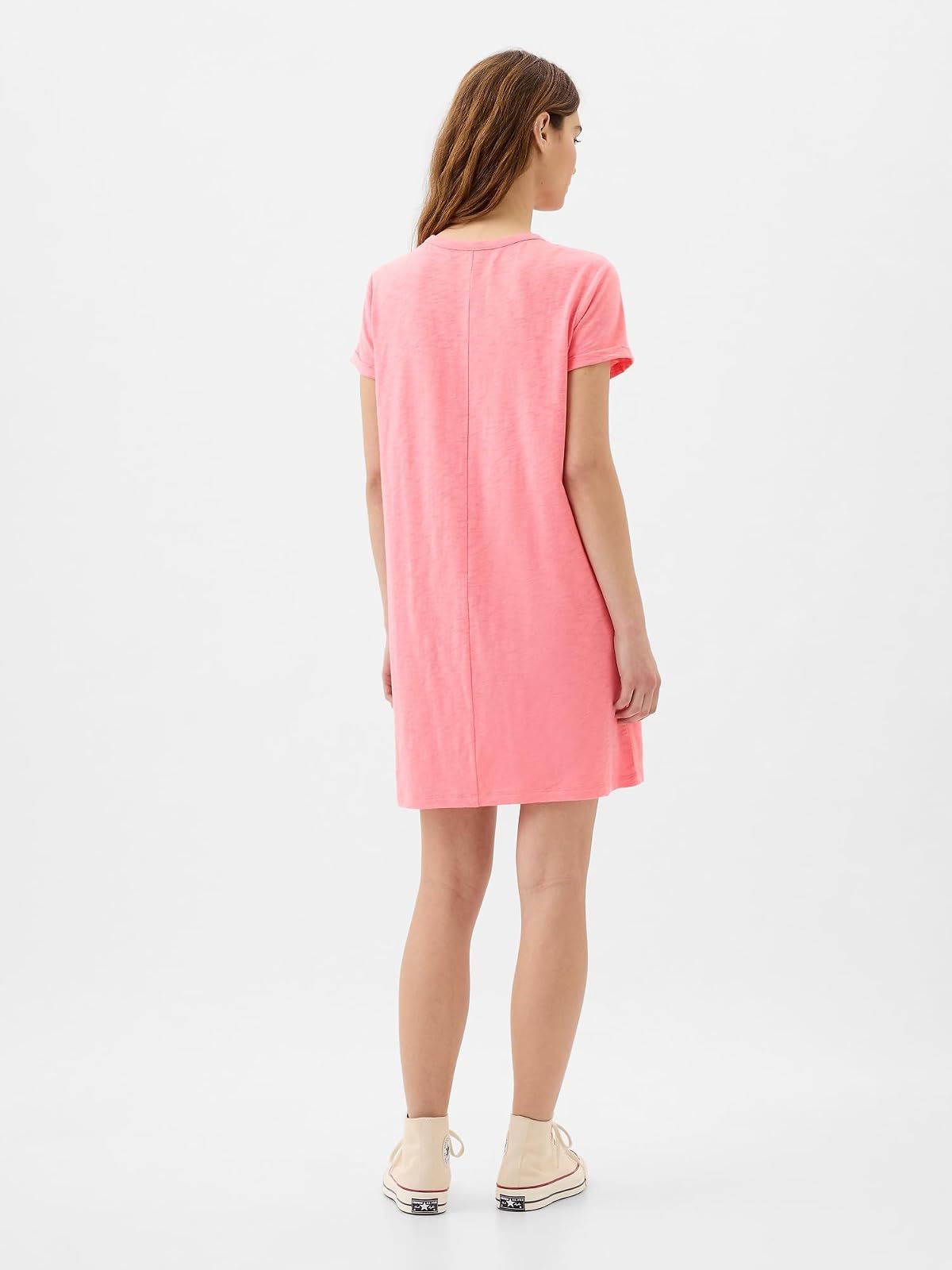 Gap - Vestido Tipo Playera con Bolsillo Relajado para Mujer