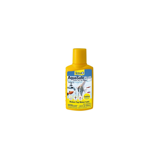 Tetra AquaSafe Plus - Acondicionador de agua, Blanco, 3.38-Ounce