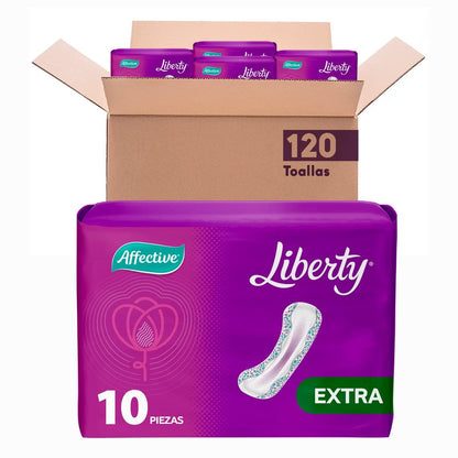 Affective Liberty Extra Toallas para Incontinencia Femenina, Talla Extra, 120 Piezas