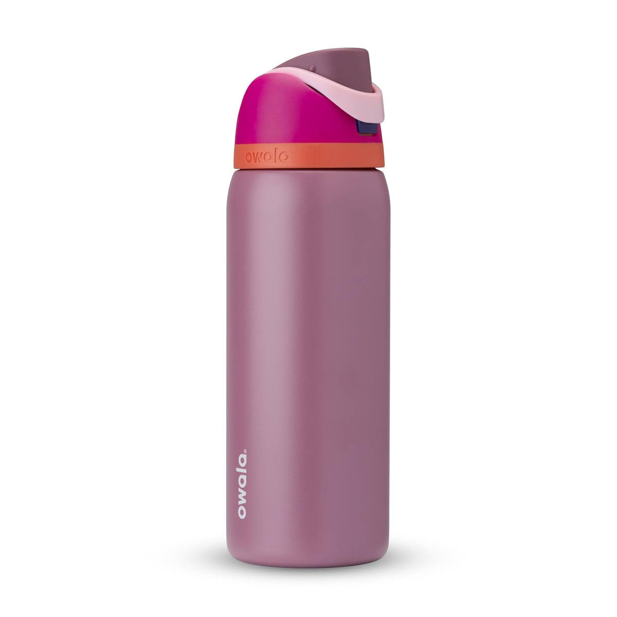 Owala FreeSip Botella de Acero Inoxidable 32 oz, Rojo Negro Cereza - 946.3 ml - Joya de corona.