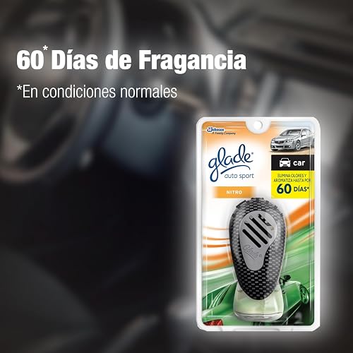 Glade Auto Sport Kit Aromatizante 1 Aparato y 3 Repuestos Nitro