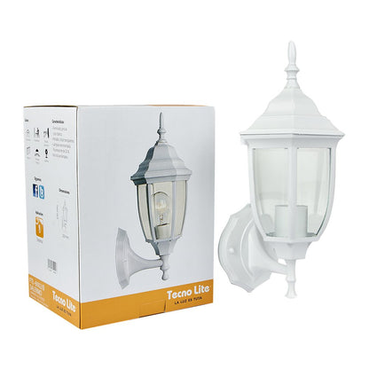 Lámpara de Pared Tecnolite Salermo Tipo Farol Vintage - Blanco
