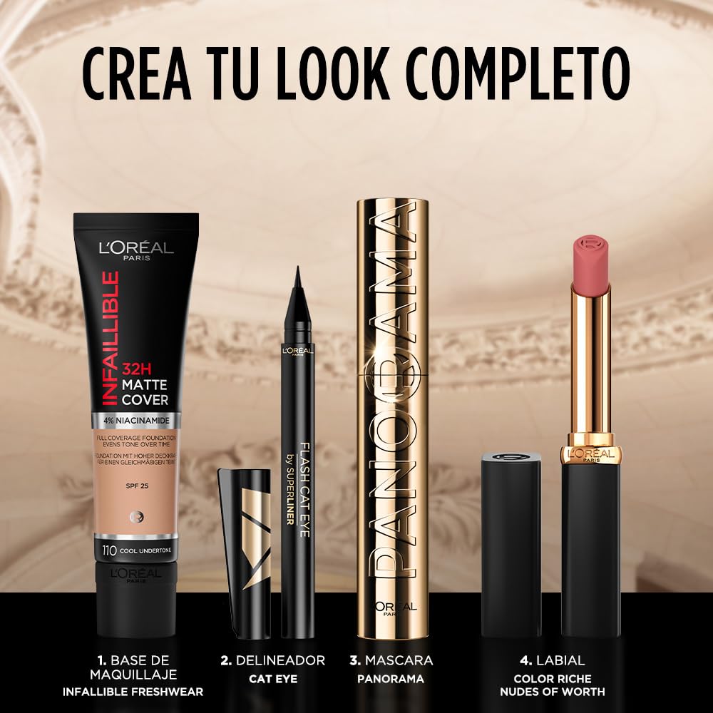 L'Oreal Paris, Base De Maquillaje De Alta Cobertura Mate Y Larga Duración, Infallible 32H Matte Cover, Tono 115 Beige Doré, 30Ml