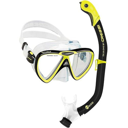 Cressi Kit de Snorkel para Adultos, máscara y Snorkel - Equipo de Calidad para Descubrir el Mundo Submarino | Ikarus & Orion: Diseñado en Italia