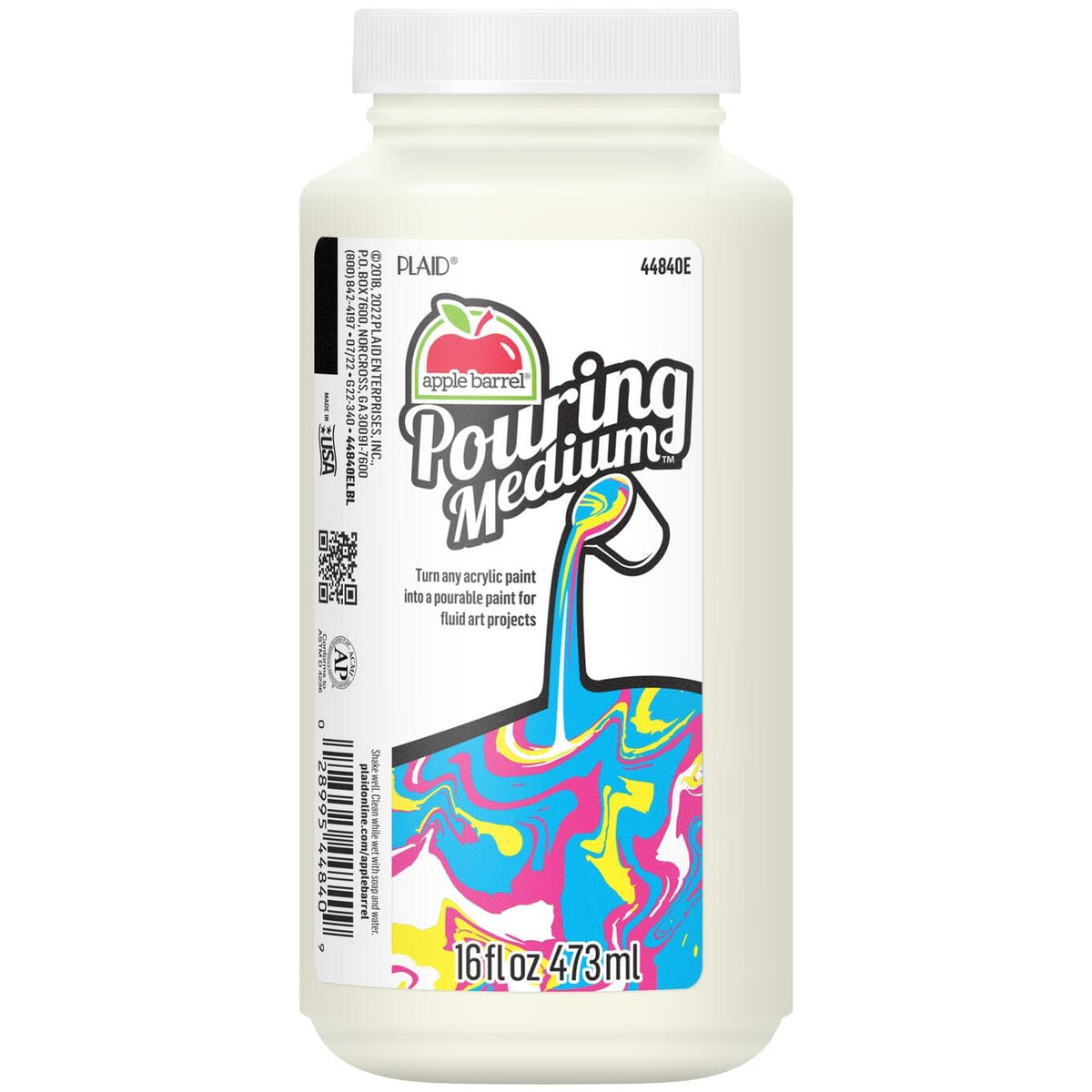 Apple Barrel Barril de Manzana acrílico, Verter Mediano, Pouring Medium, 16 oz, 1, 1
