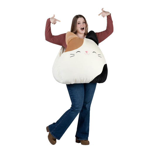 Jazwares Adult Squishmallow Cam the Cat Costume - Plush Calico Cat Vest for Halloween and Cosplay - One Size Standard