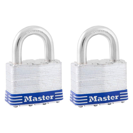 Master Lock 5T Juego de Candados Laminados de Ancho, 51 mm, 2 Piezas