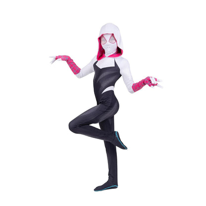Disfraz de Spider-Gwen Zentai para niños, disfraz de Marvel, talla M